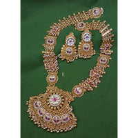 Jain Jewellers Mystic Heritage Kundan Stone Adorned Temple Necklace Set  