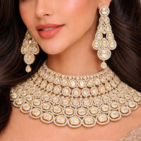 Jain Jewellers Luxury American Diamond Choker Necklace Set