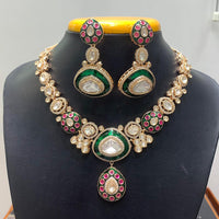 Jain Jewellers Graceful Polki Kundan Stone Jewellery Necklace Set