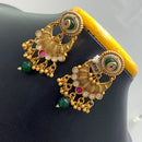 Jain Jewellers Elegant Pota Stone And Pearl Embellished Traditional Dangler Earrings