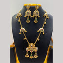 Jain Jewellers Pota Stone Long Necklace Set with Matching Earrings