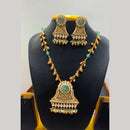 Jain Jewellers Pota Stone Long Necklace Set with Matching Earrings