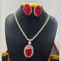 Jain Jewellers Premium American Diamond Designer Necklace Set