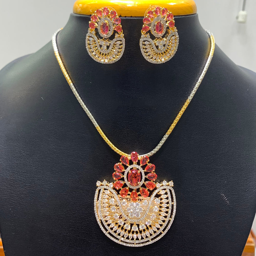 Jain Jewellers Premium American Diamond Designer Necklace Set