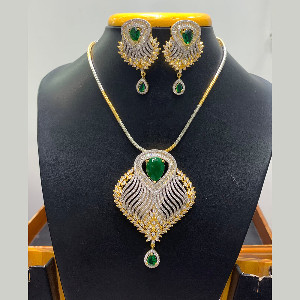 Jain Jewellers Premium American Diamond Designer Necklace Set