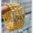 Kavita Art Gold Plated Pota Stone Bangles Set
