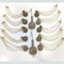 Kavita Art Pearl Kanchain Jhumki Earrings With Mangtikka (1 Piece Only)