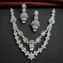 Kavita Art Silver Plated American Diamond Necklace Set