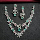 Kavita Art Silver Plated American Diamond Necklace Set