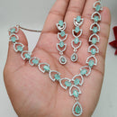 Kavita Art Silver Plated American Diamond Necklace Set