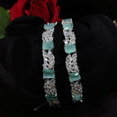 Kavita Art Silver Plated American Diamonds Bangles Set