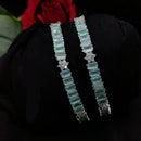 Kavita Art Silver Plated American Diamonds Bangles Set