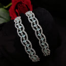 Kavita Art Silver Plated American Diamonds Bangles Set