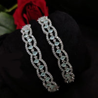 Kavita Art Silver Plated American Diamonds Bangles Set