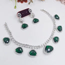 Kavita Art Silver Plated American Diamond Necklace Set