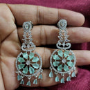 Kavita Art Silver Plated American Diamonds Dangler Earrings