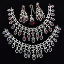 Kavita Art Silver Plated American Diamond Necklace Set