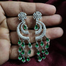 Kavita Art Silver Plated American Diamonds Dangler Earrings