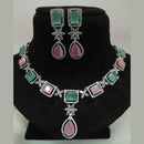 Kavita Art Silver Plated American Diamond Necklace Set
