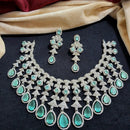 Kavita Art Silver Plated American Diamond Necklace Set