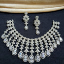 Kavita Art Silver Plated American Diamond Necklace Set