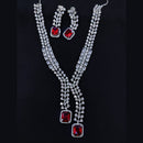 Kavita Art Silver Plated American Diamond Necklace Set