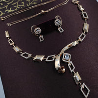 Kavita Art Gold Plated American Diamond Necklace Set