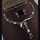 Kavita Art Silver Plated American Diamond Necklace Set