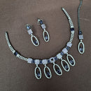 Kavita Art Silver Plated American Diamond Necklace Set
