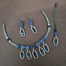 Kavita Art Silver Plated American Diamond Necklace Set