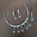 Kavita Art Silver Plated American Diamond Necklace Set
