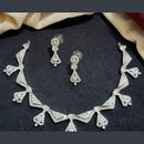 Kavita Art Silver Plated American Diamond Necklace Set