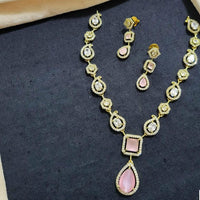 Kavita Art Gold Plated American Diamond Necklace Set