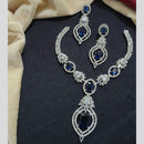 Kavita Art Silver Plated American Diamond Necklace Set
