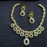 Kavita Art Gold Plated American Diamond Necklace Set