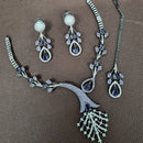 Kavita Art Silver Plated American Diamond Necklace Set
