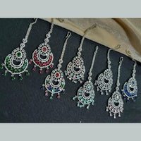 Kavita Art  Silver Plated American Diamonds Mangtikka