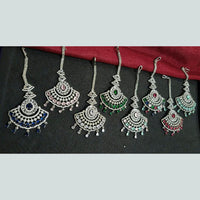 Kavita Art  Silver Plated American Diamonds Mangtikka