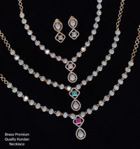 Kavita Art Gold Plated Polki Kundan Stone Necklace Set
