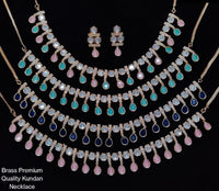Kavita Art Gold Plated Polki Kundan Stone Necklace Set