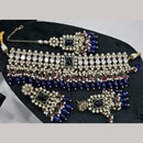 Kavita Art Gold Plated Crystal Stone And Pearls Beads Choker Necklace Set