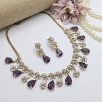 Kavita Art Gold Plated AD Necklace Set