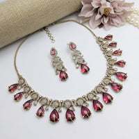 Kavita Art Gold Plated AD Necklace Set