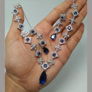 Kavita Art Silver Plated AD Necklace Set