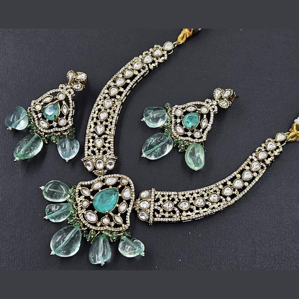 Kavita Art Gold Plated Polki Kundan Stone Necklace Set