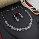 Kavita Art Silver Plated American Diamond Necklace Set