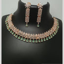 Kavita Art Rose Gold Plated American Diamond Necklace Set