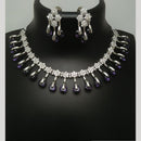Kavita Art Silver Plated Austrian Stone Necklace Set