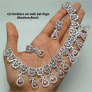 Kavita Art Silver Plated American Diamond Necklace Set