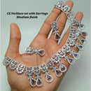 Kavita Art Silver Plated American Diamond Necklace Set